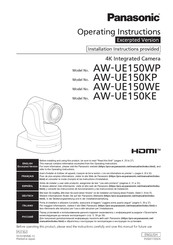 Panasonic AW-UE150WP Operating Instructions Manual