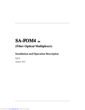 FlexGain SA-FOM4 Installation And Operation Description