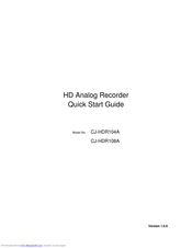 Panasonic CJ-HDR104A Quick Start Manual