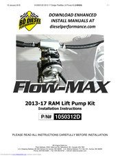 BD Diesel Performance Flow-MAX Installation Instructions Manual