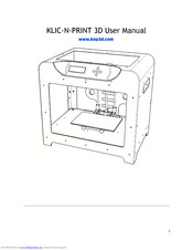 KLIC-N-KUT KLIC-N-PRINT 3D User Manual