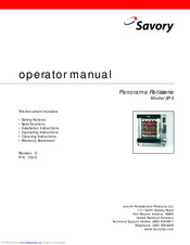 Savory SP-5 Operator's Manual