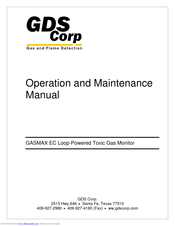 GDS Corp GASMAX EC Operation And Maintenance Manual