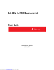 Texas Instruments CC-6LOWPAN-DK-868 User Manual