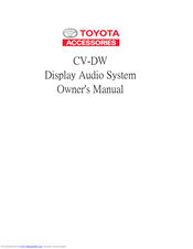 Toyota Accessories CV-DW Owner's Manual