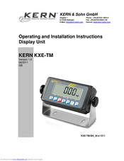 KERN KXE-TM Operating And Installation Instructions