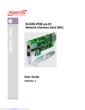 Transition Networks N-GXE-POE-x-01 Series User Manual