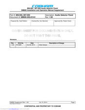 COBHAM 807-005 Installation And Operation Manual Supplement