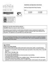 Astria Fireplaces Gamma26ZMP Installation And Operation Instructions Manual
