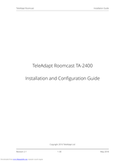 TeleAdapt RoomCast TA2400 Installation And Configuration Manual