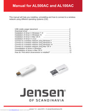 Jensen AL100AC Manual