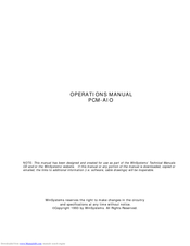 WinSystems PCM-AIO Operation Manual
