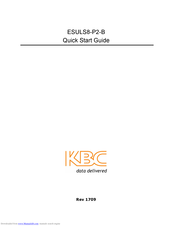 KBC ESULS8-P2-B Quick Start Manual