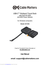 Cable matters USB-C Multiport Travel Dock User Manual