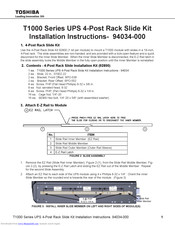 Toshiba T1000 Series Installation Instructions