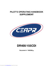 CEAPR DR400/180R Pilot's Operating Handbook Supplement