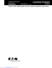 Eaton 600 A U-OP Operation Instructions Manual