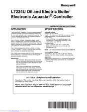 HONEYWELL Aquastat L7224U Installation Instructions