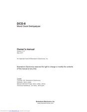 Brainstorm Electronics DCD-8 Owner's Manual