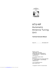 Nautel ATU-HP Technical Instruction Manual