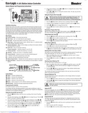 Hunter Eco-Logic 6 Owners Manual And Programming Instructions