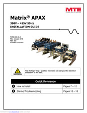 MTE Matrix APAX Installation Manual