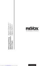 Revox Elegance Column A-1 Operating Instructions Manual