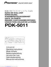 Pioneer PDK-5011 Operating Instructions Manual
