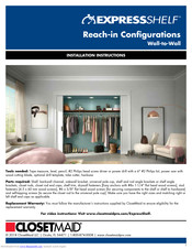ClosetMaid ExpressShelf Installation Instructions