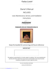 Charlton & Jenrick PARAGON 2016 Hi Owner's Manual