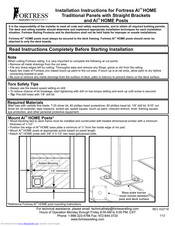 Fortress Technologies Al13 HOME Installation Instructions Manual