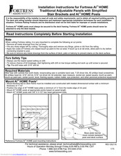 Fortress Technologies Al13 HOME Installation Instructions Manual