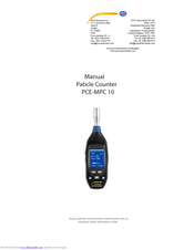 PCE Health and Fitness MPC 10 Manual