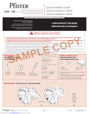 Pfister OX8 Quick Installation Manual