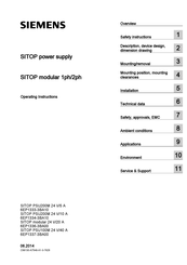 Siemens SITOP PSU200M 24 V/5 A Manuals | ManualsLib