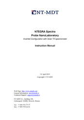 NT-MDT NTEGRA Spectra Probe NanoLaboratory Instruction Manual