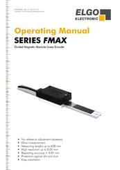 ELGO Electronic FMax Series Operating Manual