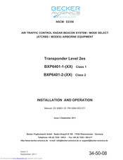 Becker BXP6401-1 Series Installation And Operational Manual