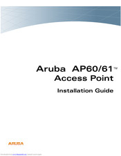 Aruba AP-61 Installation Manuals