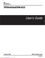 Texas Instruments TPS6420xEVM-023 User Manual