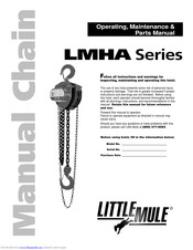 little mule LMHA-11/2B Operating, Maintenance & Parts Manual