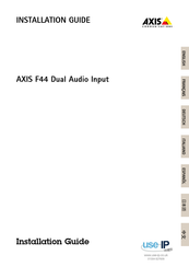 Axis F44 Installation Manual