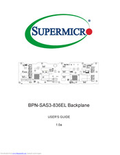 Supermicro BPN-SAS3-836EL User Manual