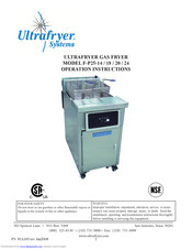 ULTRAFRYER Systems F-P25-20 Operation Instructions Manual