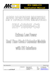 Micro crystal RV-1805-C3 Applications Manual