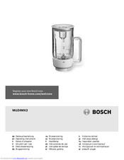 Bosch MUZ4MX3 Operating Instructions Manual