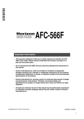 Horizon Fitness AFC-566F Manual