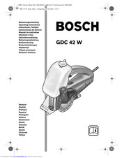 Bosch GDC 42 W Operating Instructions Manual