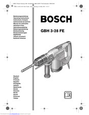 Bosch GBH 3-28 FE Operating Instructions Manual