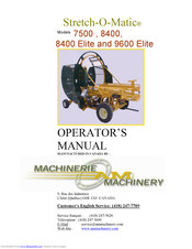 AM Machinery Stretch-O-Matic 9600 Elite Operator's Manual